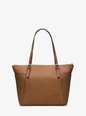 Jet Set Large Crossgrain Leather Top-Zip Tote Bag