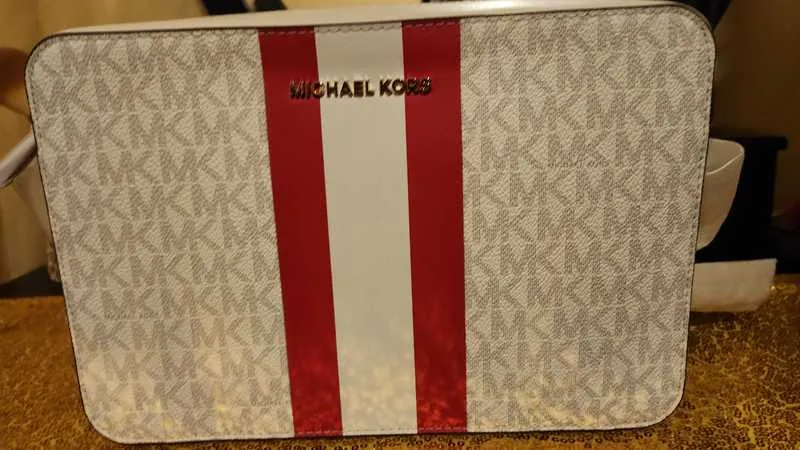 Jet Set Large Logo Stripe Crossbody Bag