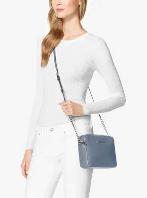 Jet Set Large Saffiano Leather Crossbody Bag