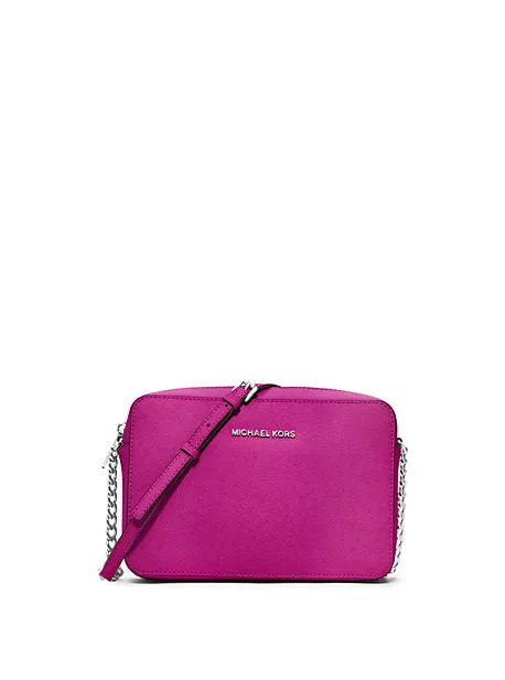 Jet Set Large Saffiano Leather Crossbody Bag