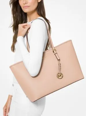 Jet Set Medium Saffiano Leather Top-Zip Tote Bag