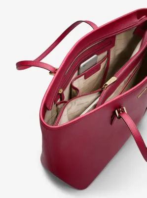 Jet Set Medium Saffiano Leather Top-Zip Tote Bag