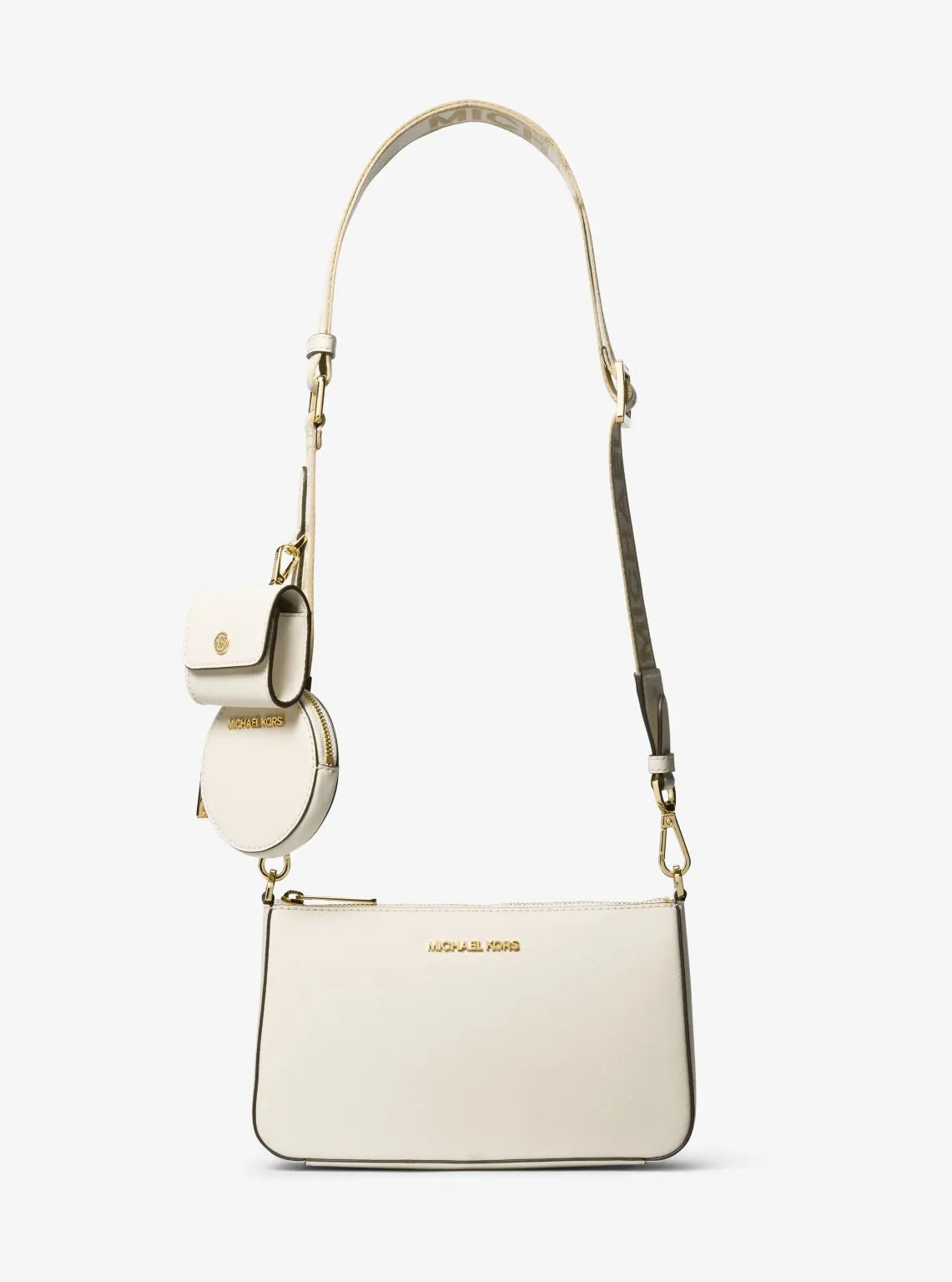 Jet Set Saffiano Leather Crossbody Bag with Case for Apple Airpods Pro®
