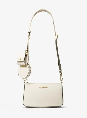 Jet Set Saffiano Leather Crossbody Bag with Case for Apple Airpods Pro®
