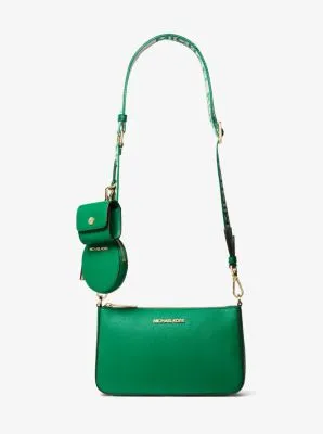 Jet Set Saffiano Leather Crossbody Bag with Case for Apple Airpods Pro®