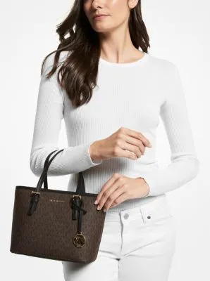 Jet Set Travel Extra-Small Logo Top-Zip Tote Bag