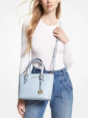 Jet Set Travel Extra-Small Logo Top-Zip Tote Bag