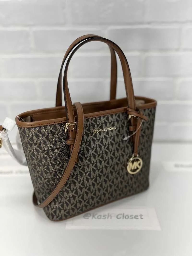 Jet Set Travel Extra-Small Logo Top-Zip Tote Bag