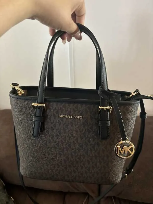 Jet Set Travel Extra-Small Logo Top-Zip Tote Bag