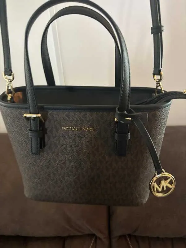 Jet Set Travel Extra-Small Logo Top-Zip Tote Bag
