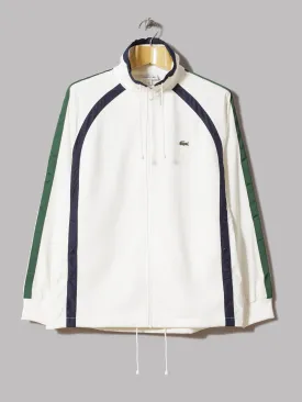 Lacoste Green Ribbon Detail Track Top (Off White / Green / Navy)