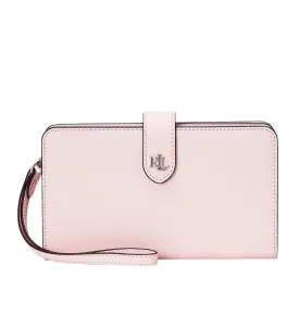 Lauren Ralph Lauren Crosshatch Leather Tech Wristlet Pink Opal
