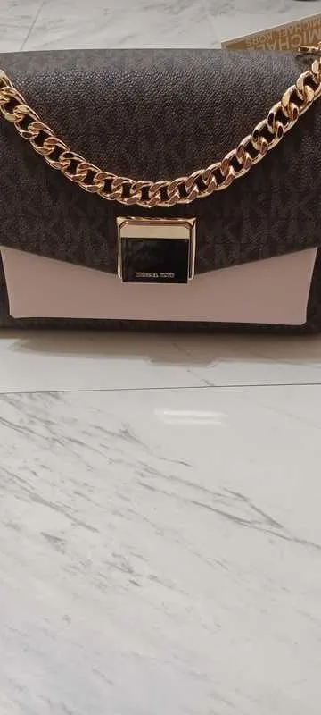 Lita Medium Two-Tone Logo Crossbody Bag