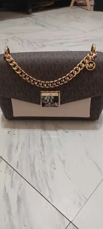 Lita Medium Two-Tone Logo Crossbody Bag