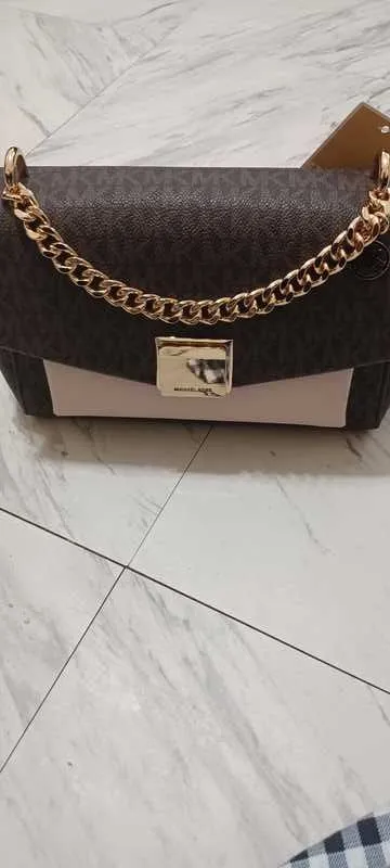 Lita Medium Two-Tone Logo Crossbody Bag