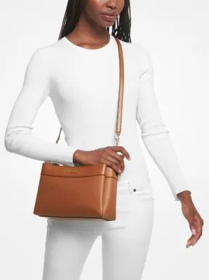 Lori Small Faux Saffiano Leather Crossbody Bag
