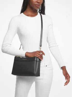 Lori Small Faux Saffiano Leather Crossbody Bag