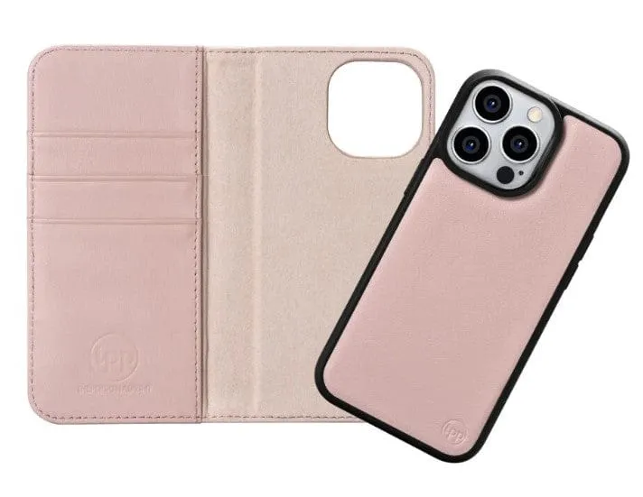 MAGNETIC WALLET CASE MAGSAFE GENUINE NAPPA IPHONE 15 PRO