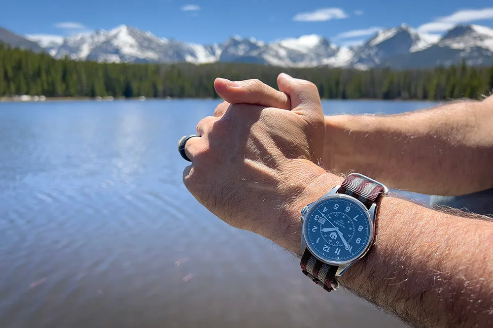Maroon and Gray ZULU Nylon Strap