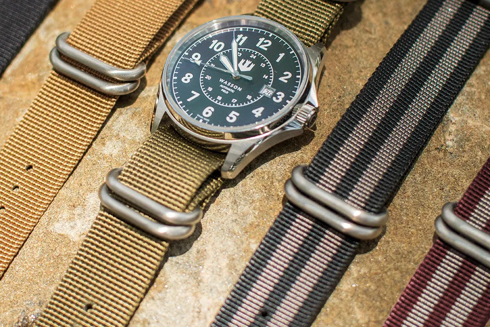 Maroon and Gray ZULU Nylon Strap