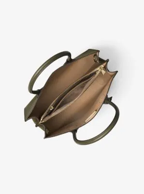 Mercer Large Pebbled Leather Accordion Tote Bag