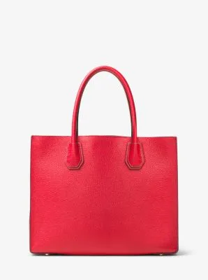 Mercer Large Pebbled Leather Accordion Tote Bag