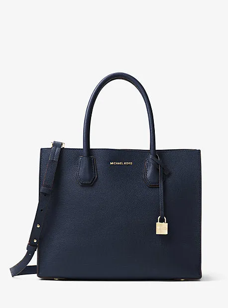 Mercer Large Pebbled Leather Accordion Tote Bag