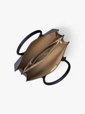 Mercer Large Pebbled Leather Accordion Tote Bag