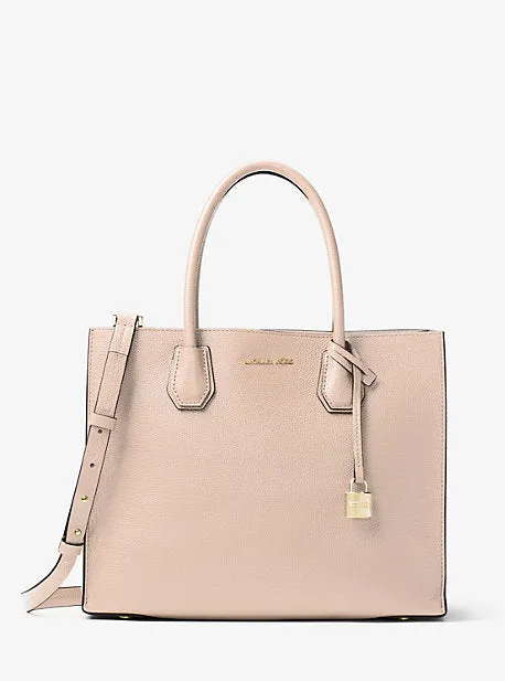 Mercer Large Pebbled Leather Accordion Tote Bag