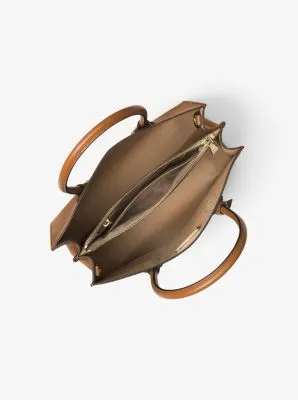 Mercer Large Pebbled Leather Accordion Tote Bag