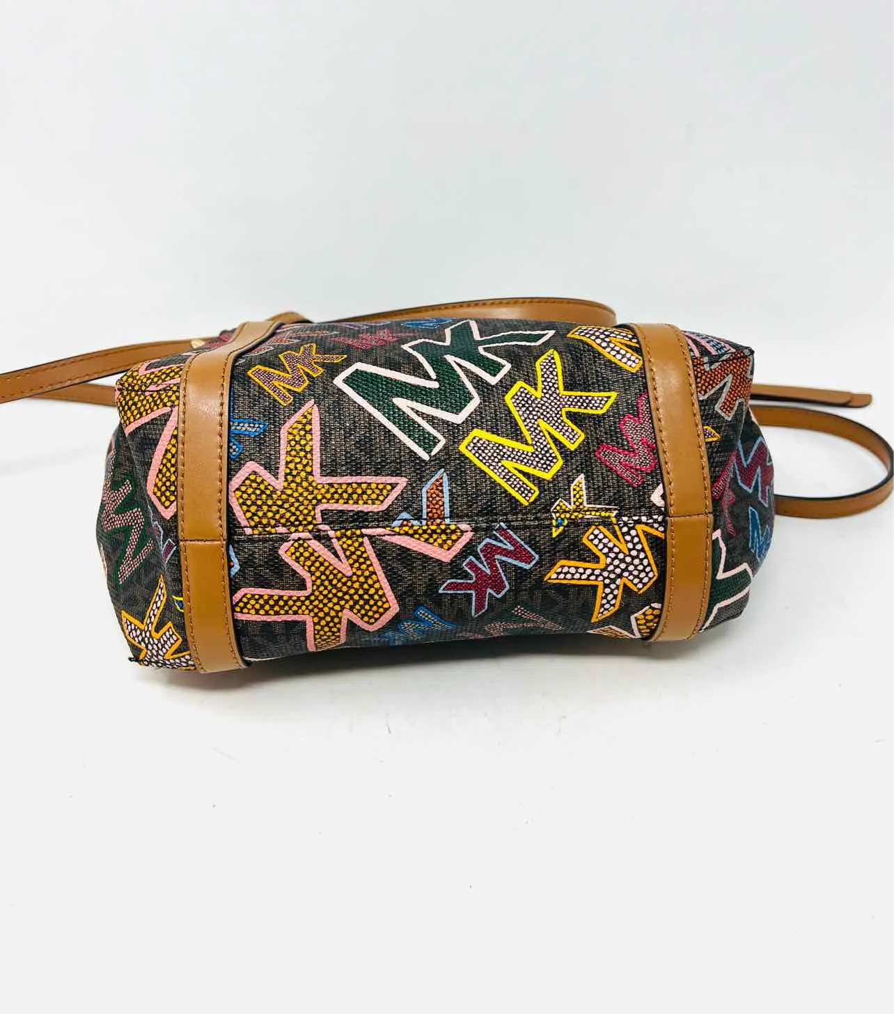 Michael Michael Kors Brown/Multi Monogrammed Designer Satchel