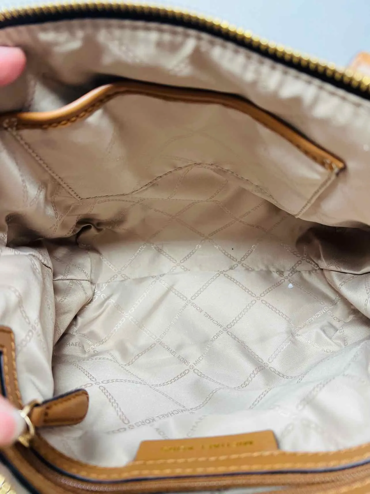 Michael Michael Kors Brown/Multi Monogrammed Designer Satchel