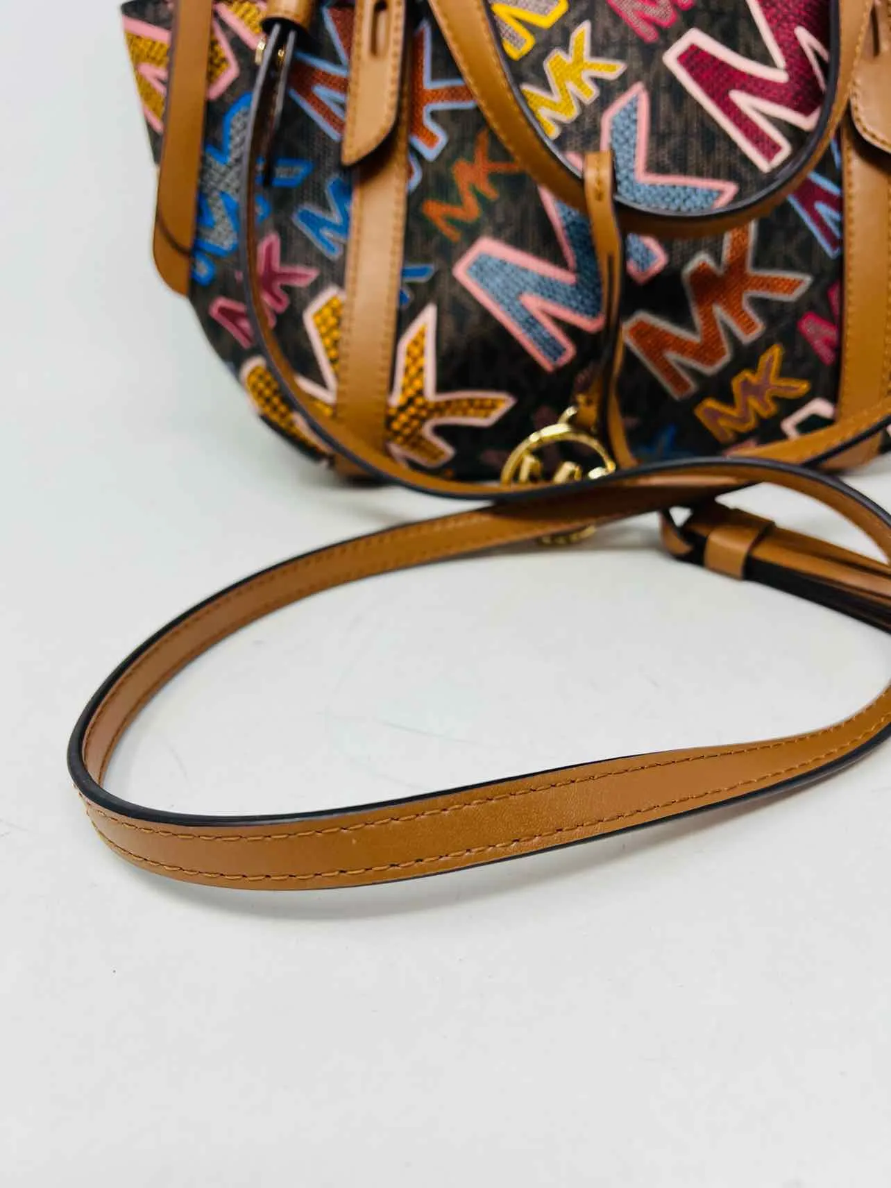 Michael Michael Kors Brown/Multi Monogrammed Designer Satchel