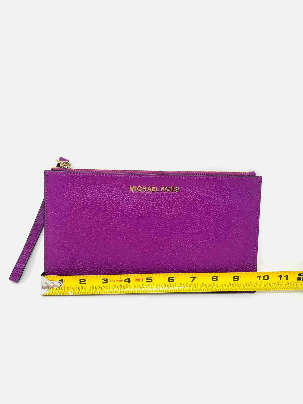Michael Michael Kors Grape Pebbled Leather Designer Wristlet
