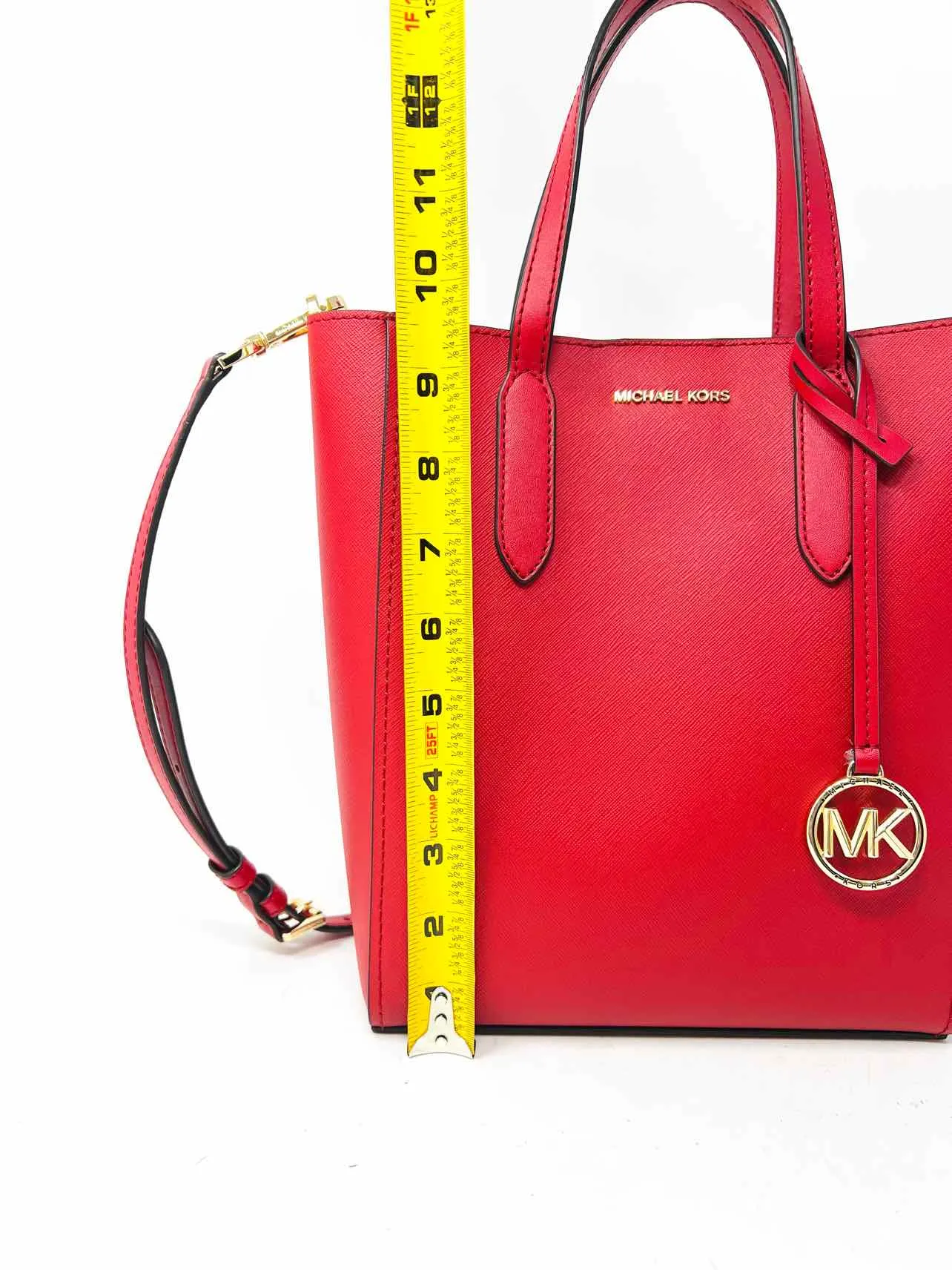 Michael Michael Kors Size S Red Saffiano Designer Satchel