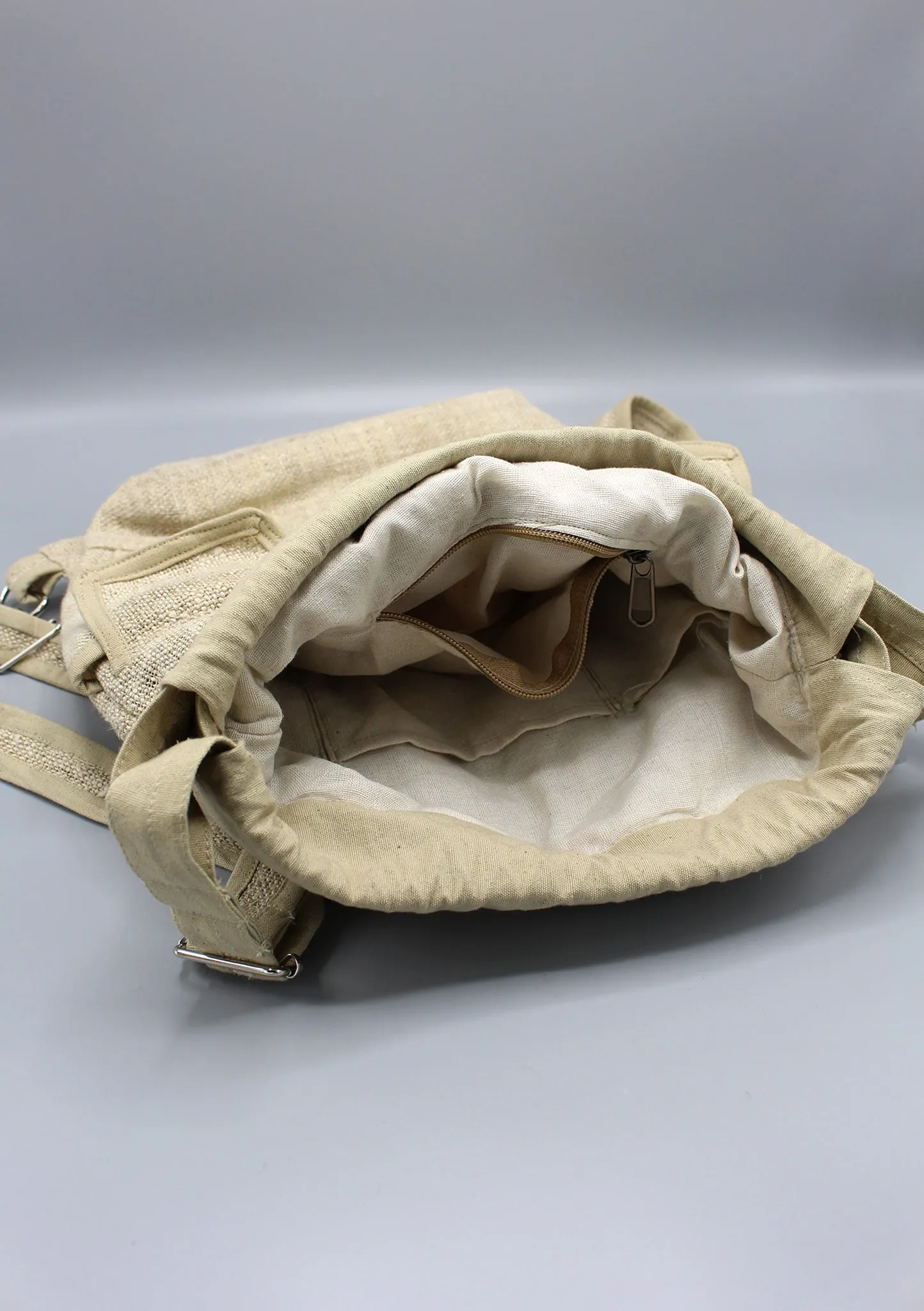 Natural Himalayan Hemp Drawstring Rucksack