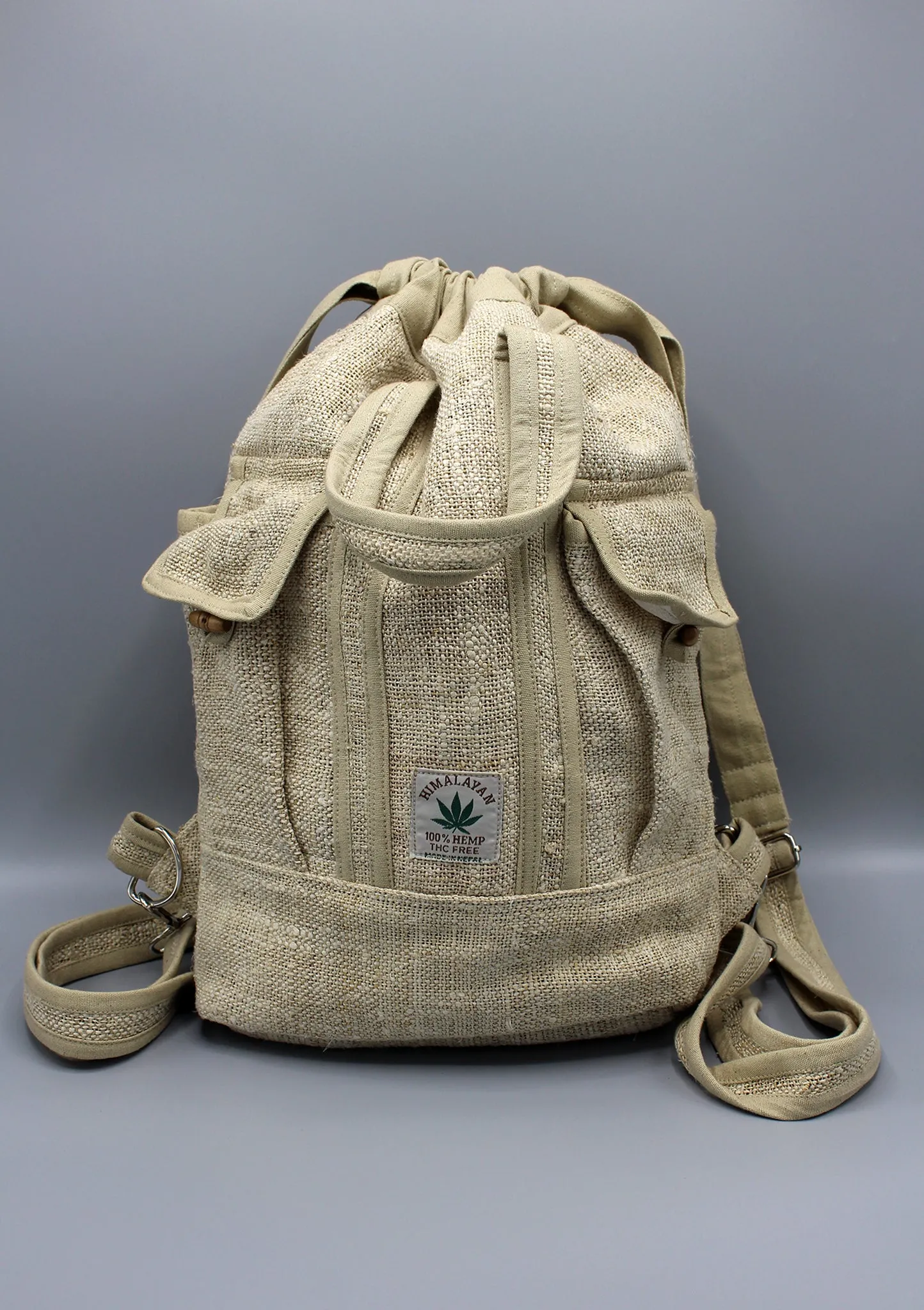Natural Himalayan Hemp Drawstring Rucksack