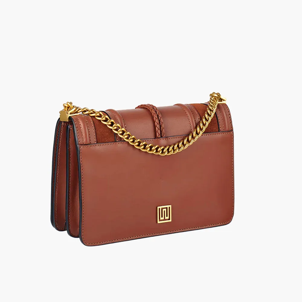 Nikki Williams - Beau Crossbody Bag in Tan   Suede
