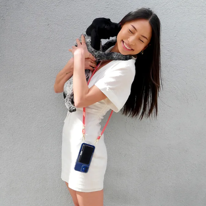 Pink Samsung Crossbody Phone Case