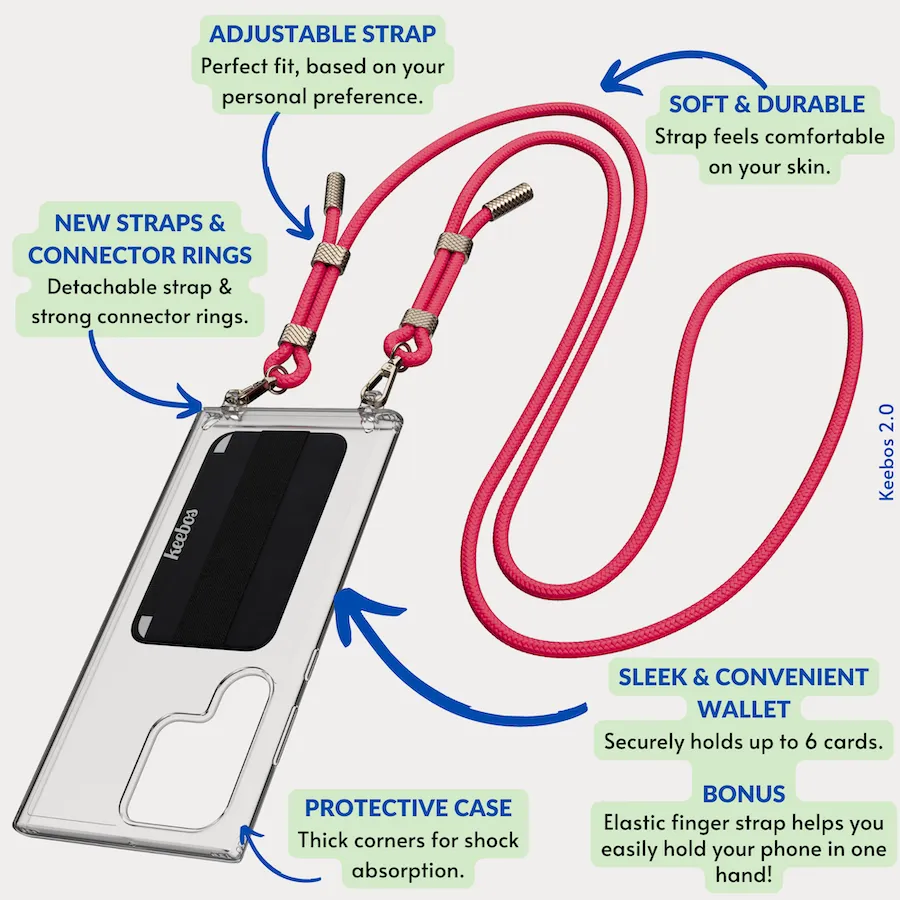 Pink Samsung Crossbody Phone Case