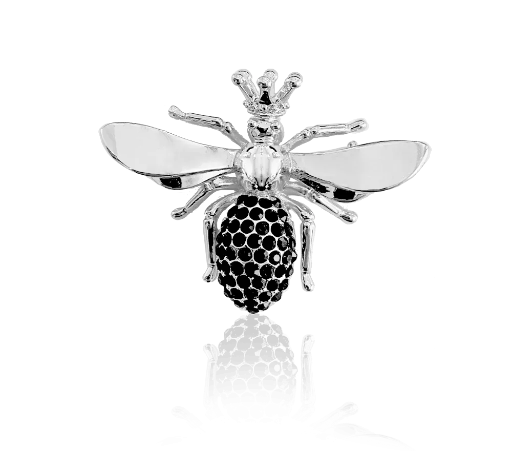 QUEEN BI - Black Crystal Brosch