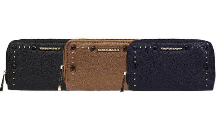 RAMPAGE Zip Around Wallet with Back Pocket for Smart Phone