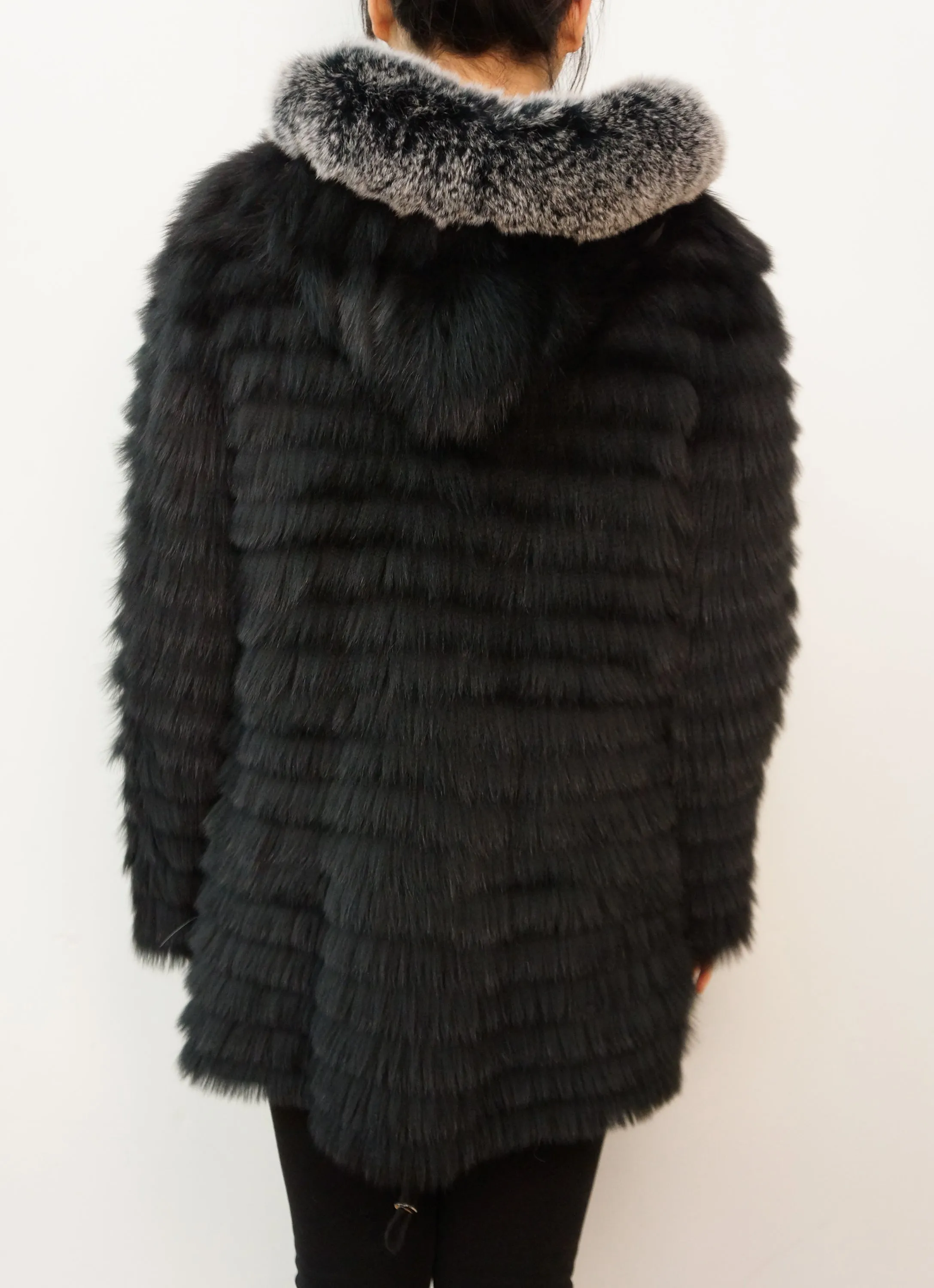 Reversible Fox Jacket with Fox Trim
