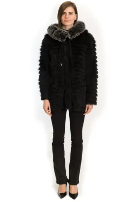 Reversible Fox Jacket with Fox Trim