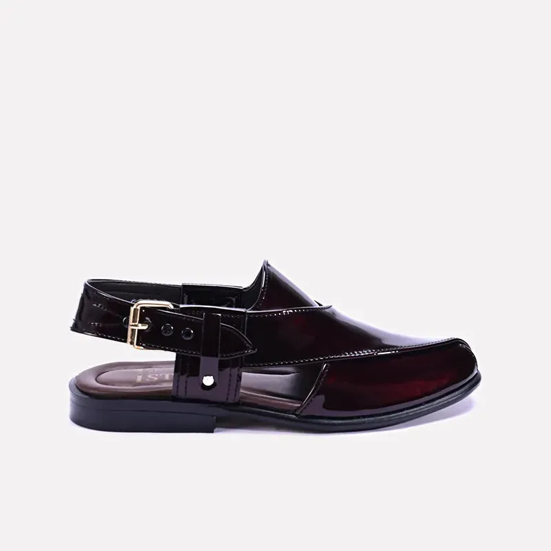 Royale Maroon Peshawari Sandals 0140988