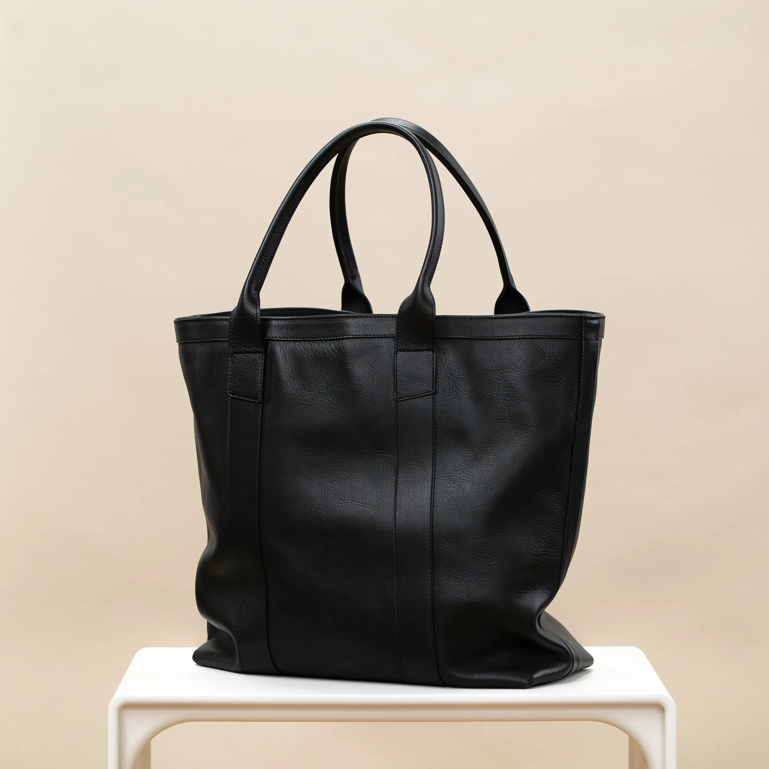 Tall Tote - Tumbled Leather