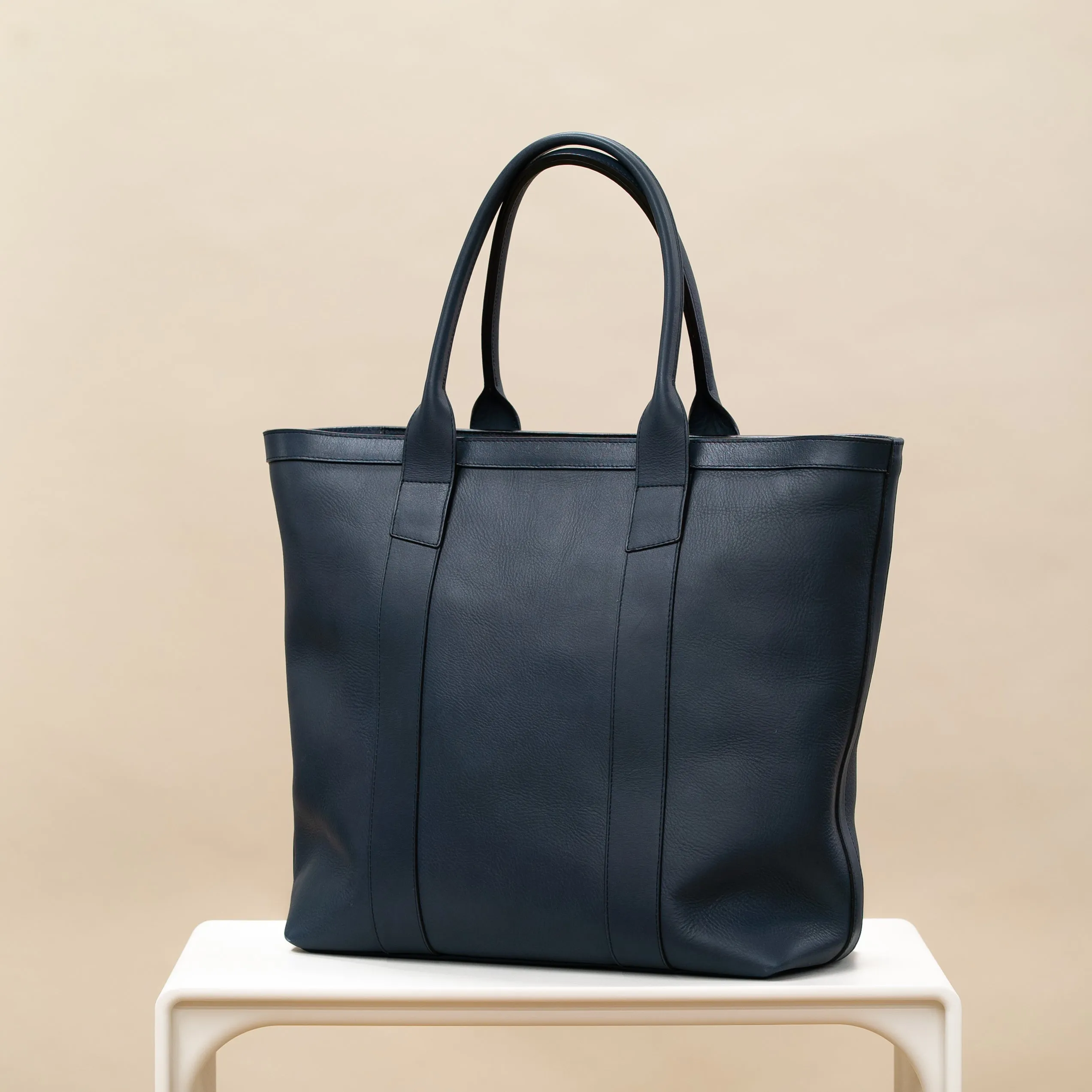 Tall Tote - Tumbled Leather