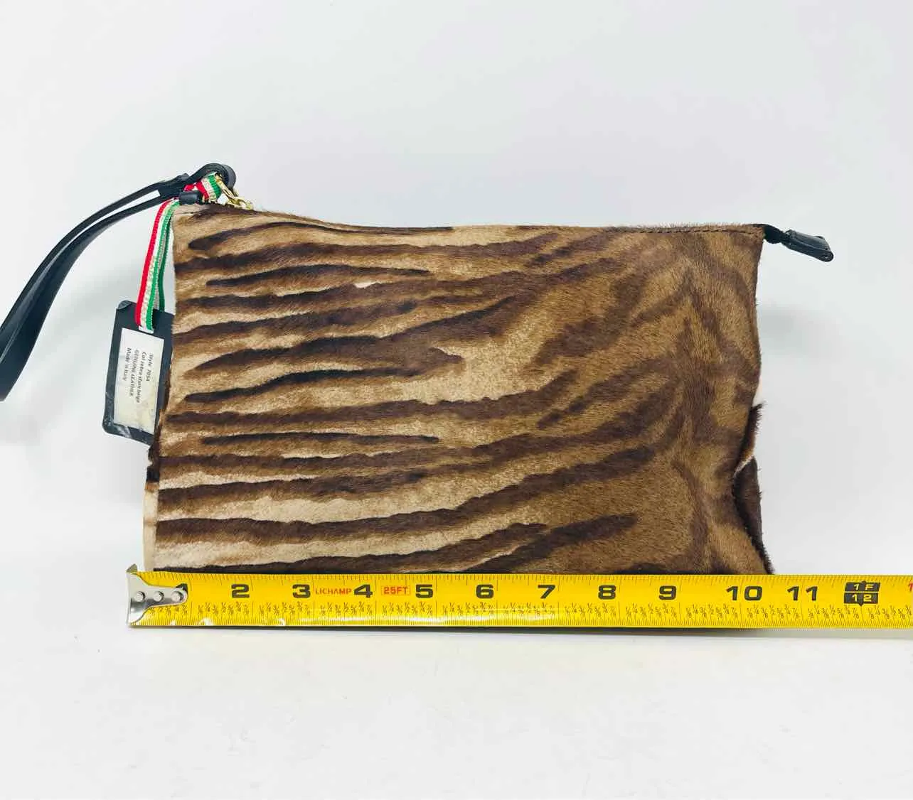 Tan/Black Zebra Paneled Purses Wristlet
