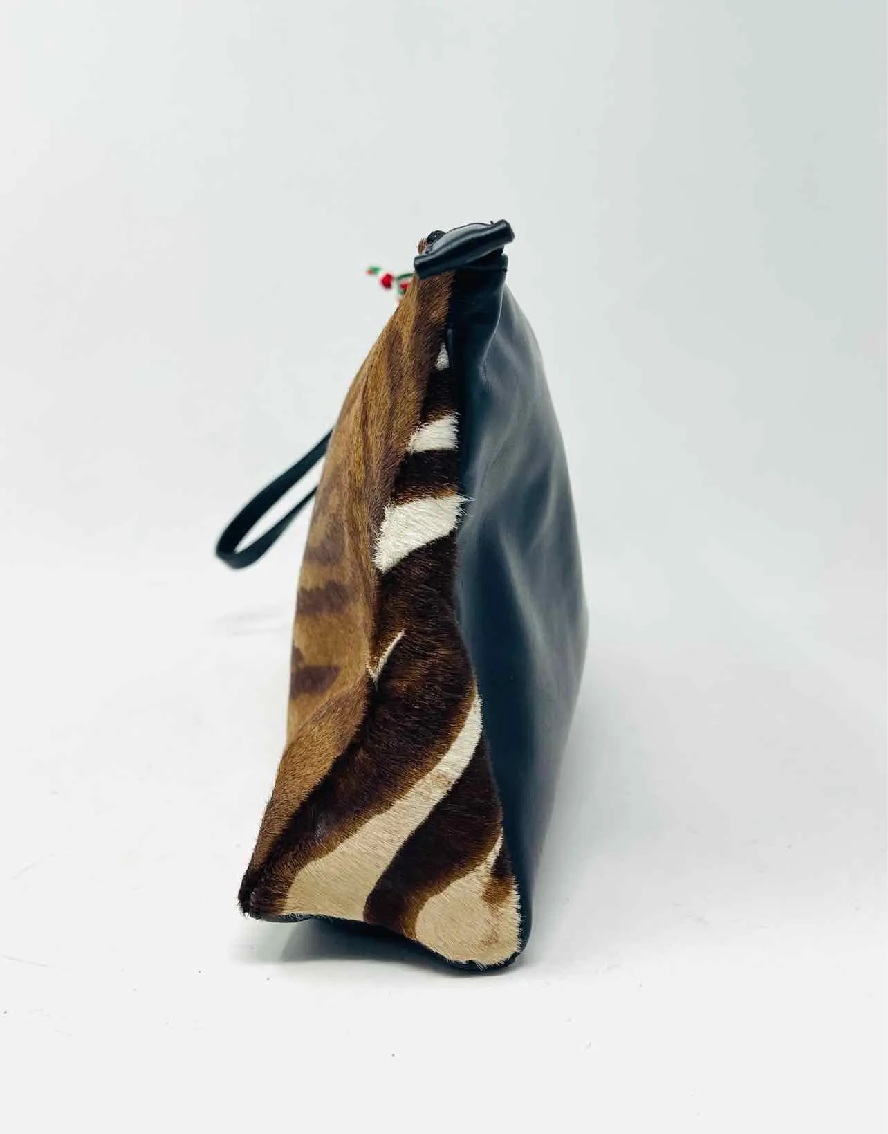 Tan/Black Zebra Paneled Purses Wristlet