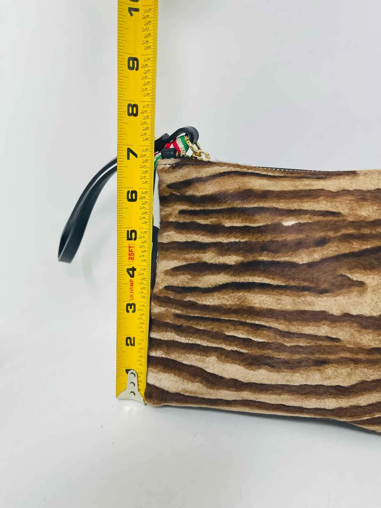 Tan/Black Zebra Paneled Purses Wristlet